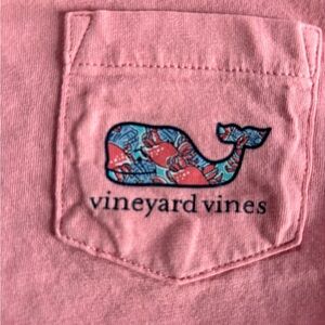 Vineyard Vines Girls' Pink Long Sleeve Pocket Tee Shirt EUC size 4T